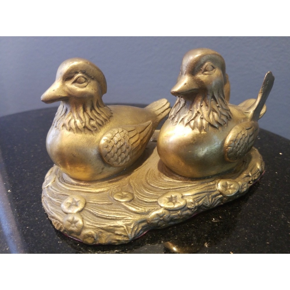 Sculpture bronze Collectibles Retro Crafts Decoration handcraft -mandarin duck - Picture 7 of 7